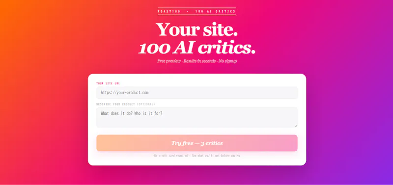 Roast100 screenshot 1