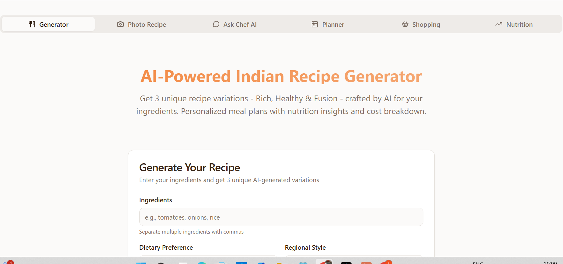 Nutriblend AI gallery image