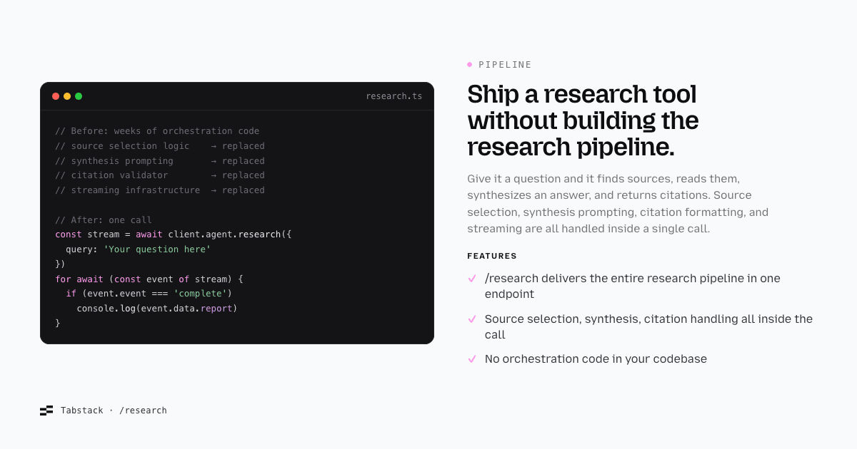 Tabstack Web Research gallery image
