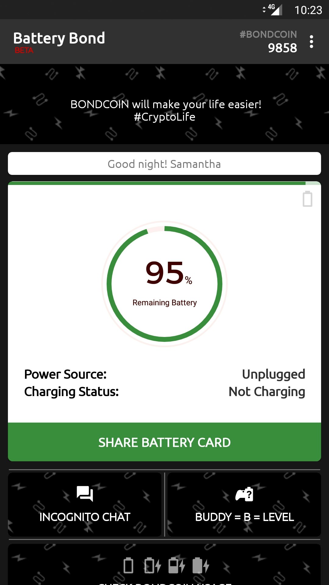 Battery Bond | Chat Incognito - BONDCOIN [BETA] gallery image