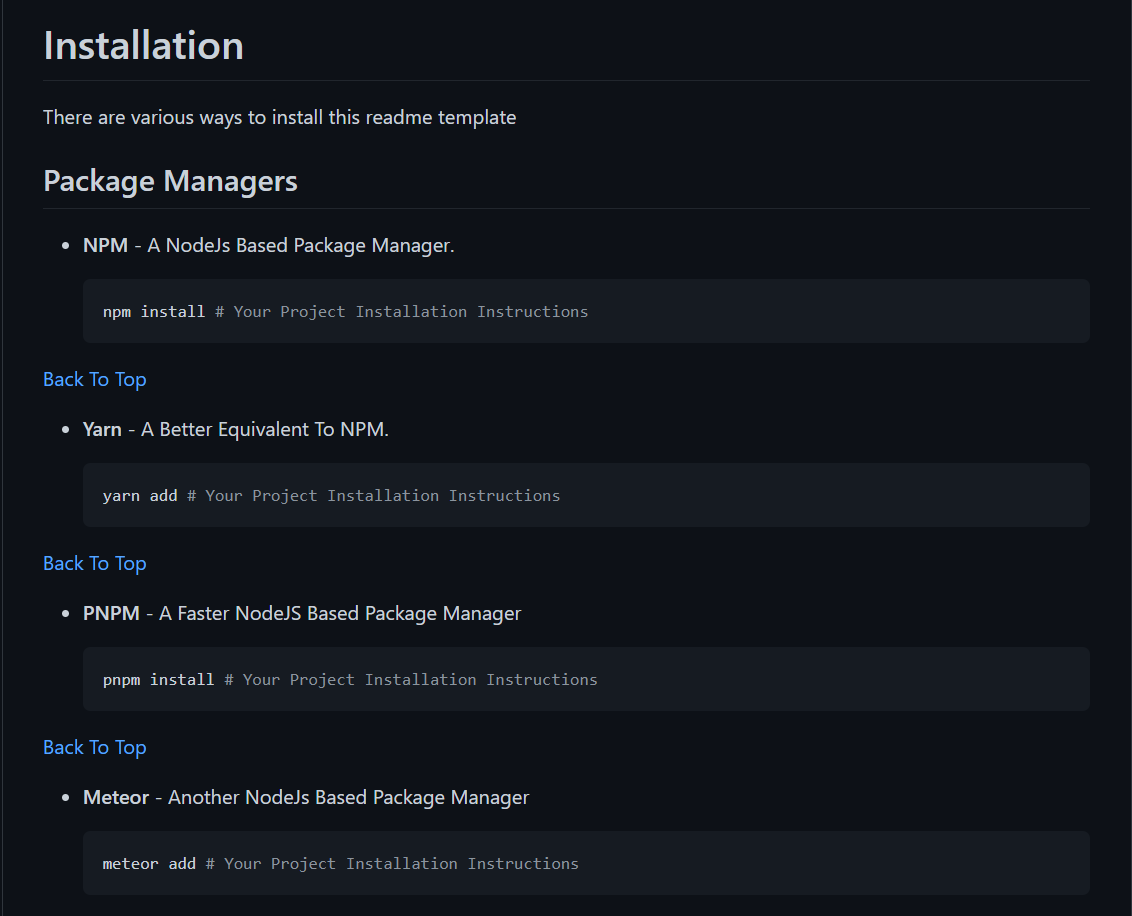 Readme Template gallery image