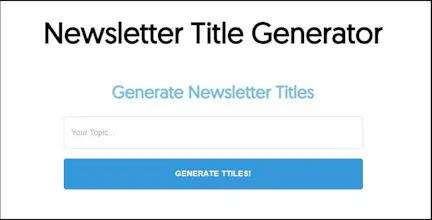 Newsletter Title Generator gallery image
