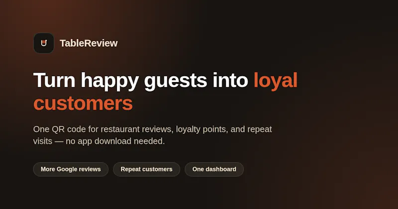 TableReview screenshot 1
