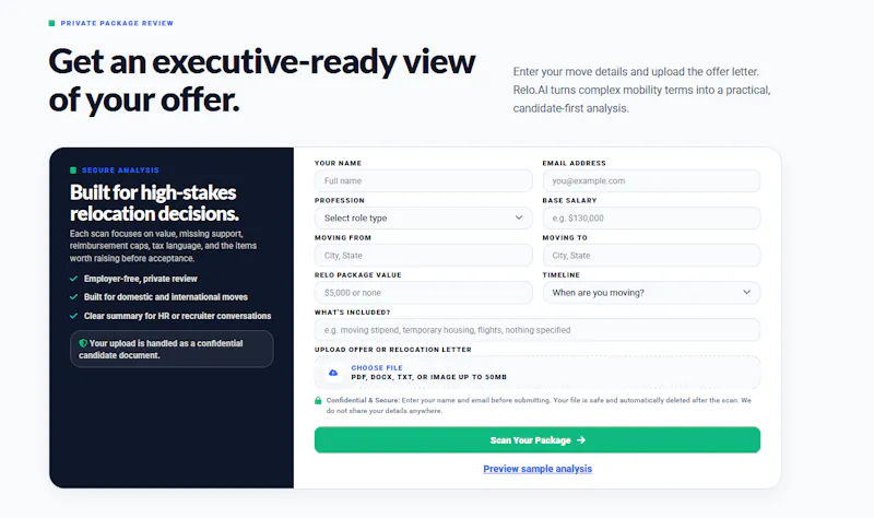 Job Offer Analyzer | Relo.AI  screenshot 2