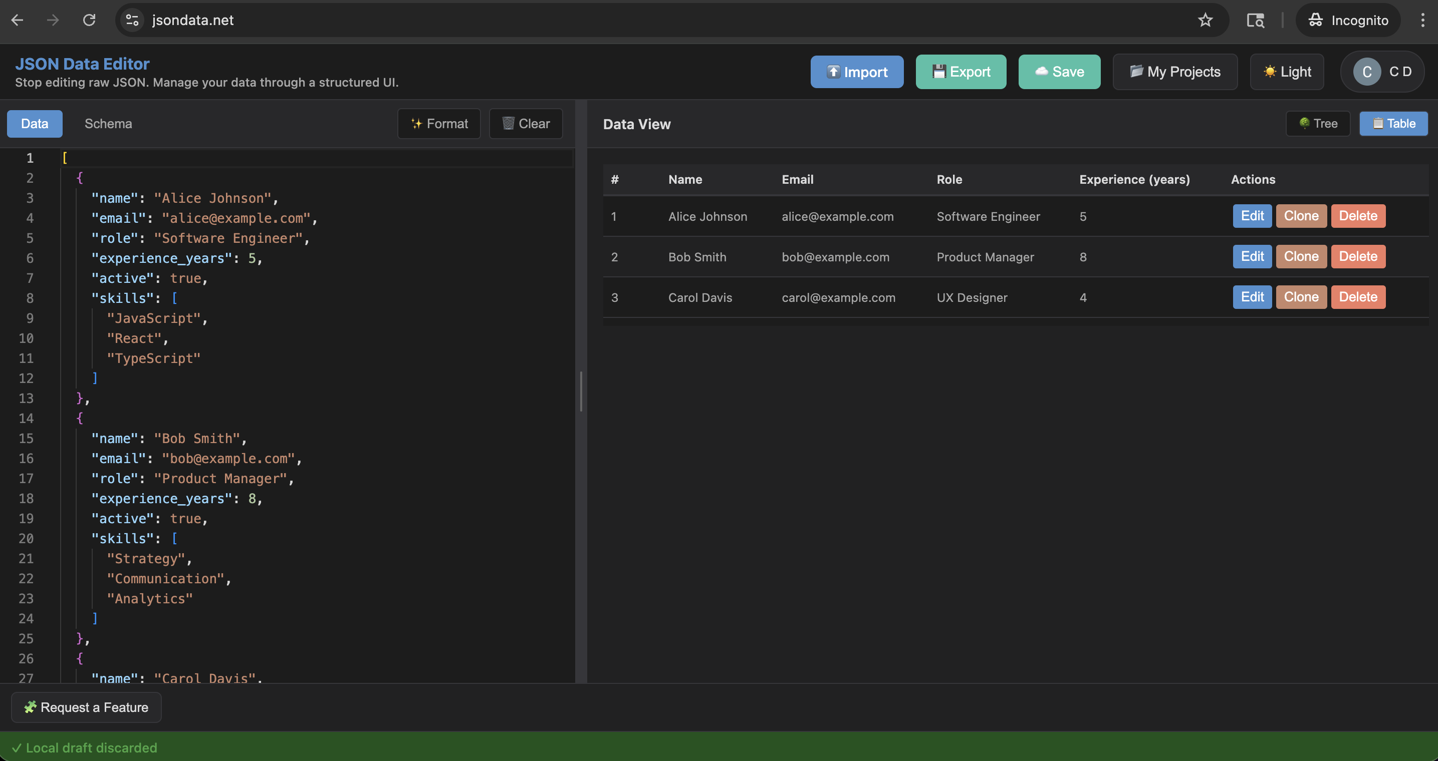 JSON Data Manager gallery image