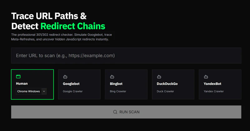 TrackRedirects screenshot 2