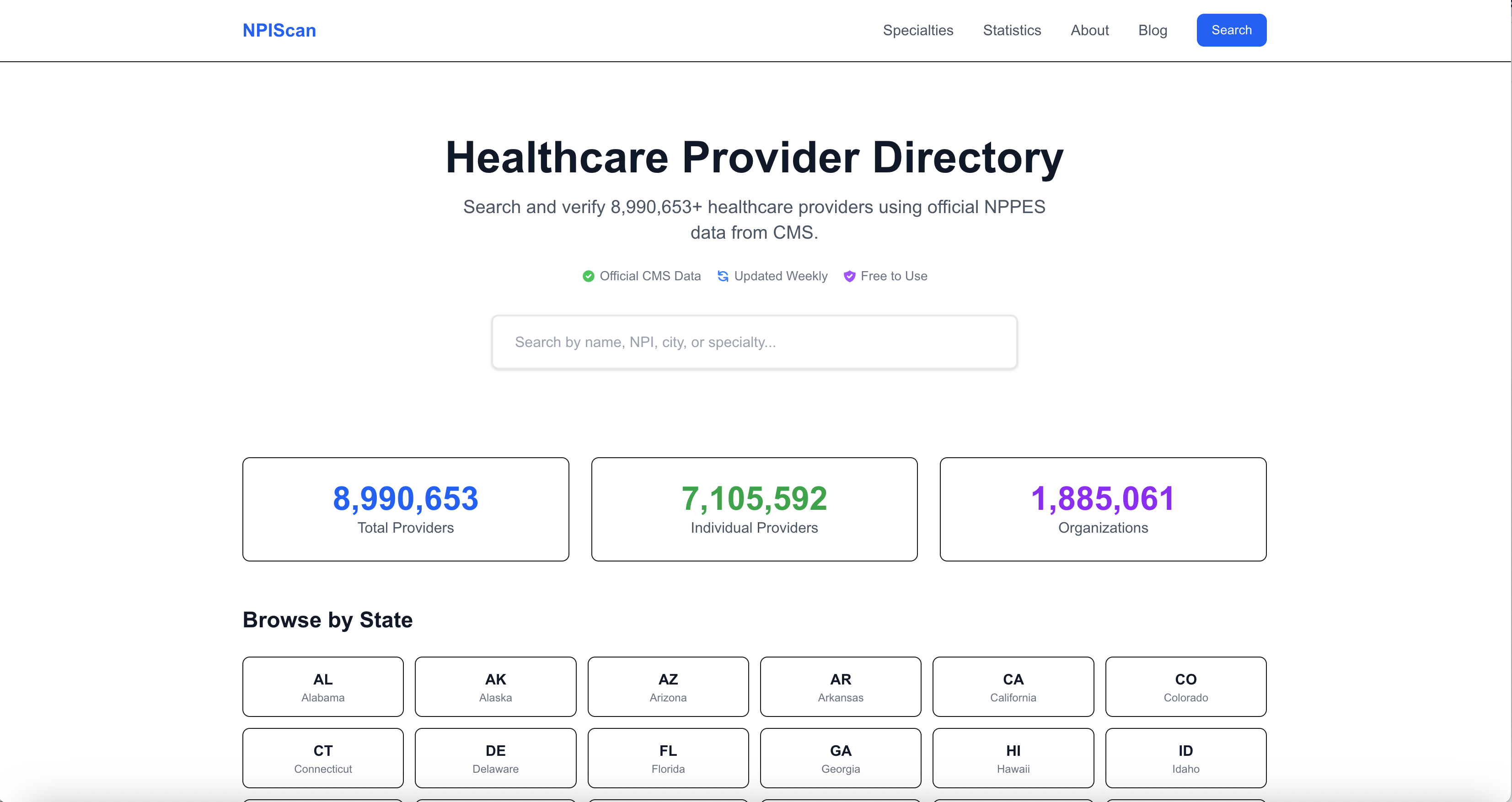 NPIScan - Screenshot 2 showing product features and functionality