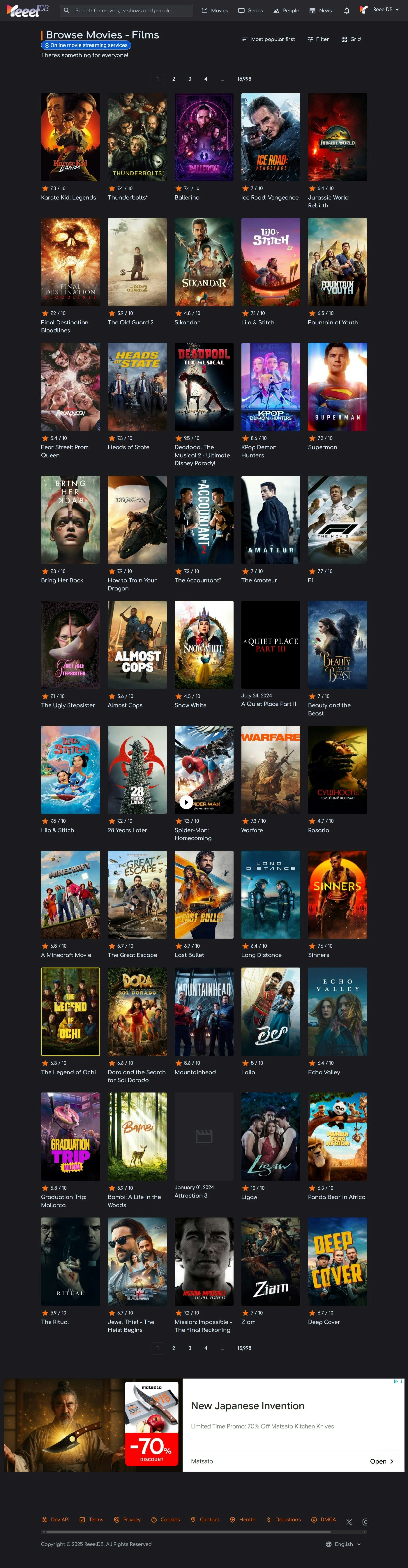 Média Reeeldb - Base de données de films, de télévision et de célébrités 2