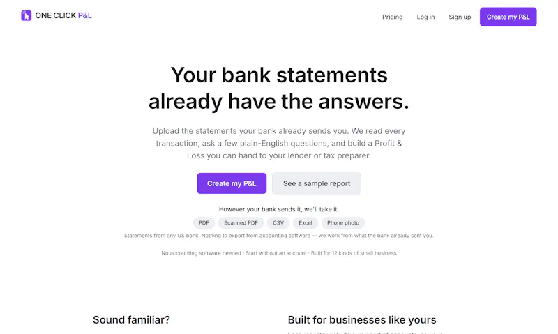 ONE CLICK P&L screenshot 6
