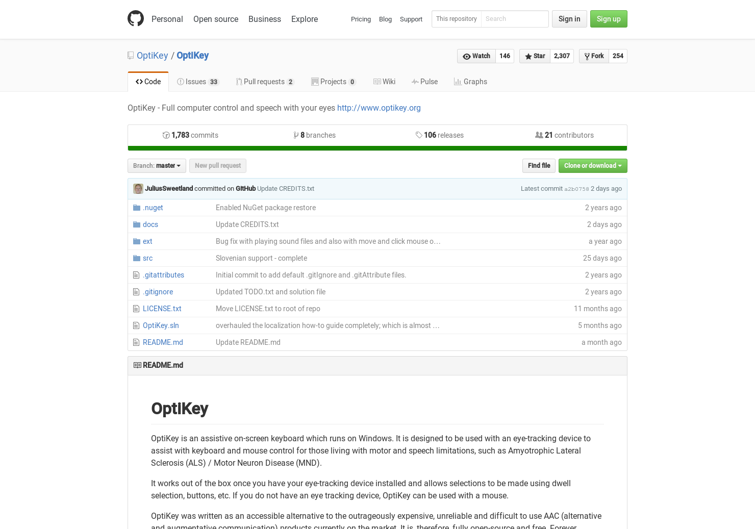 OptiKey gallery image