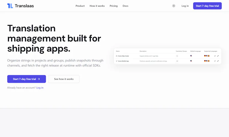 Translaas screenshot 2