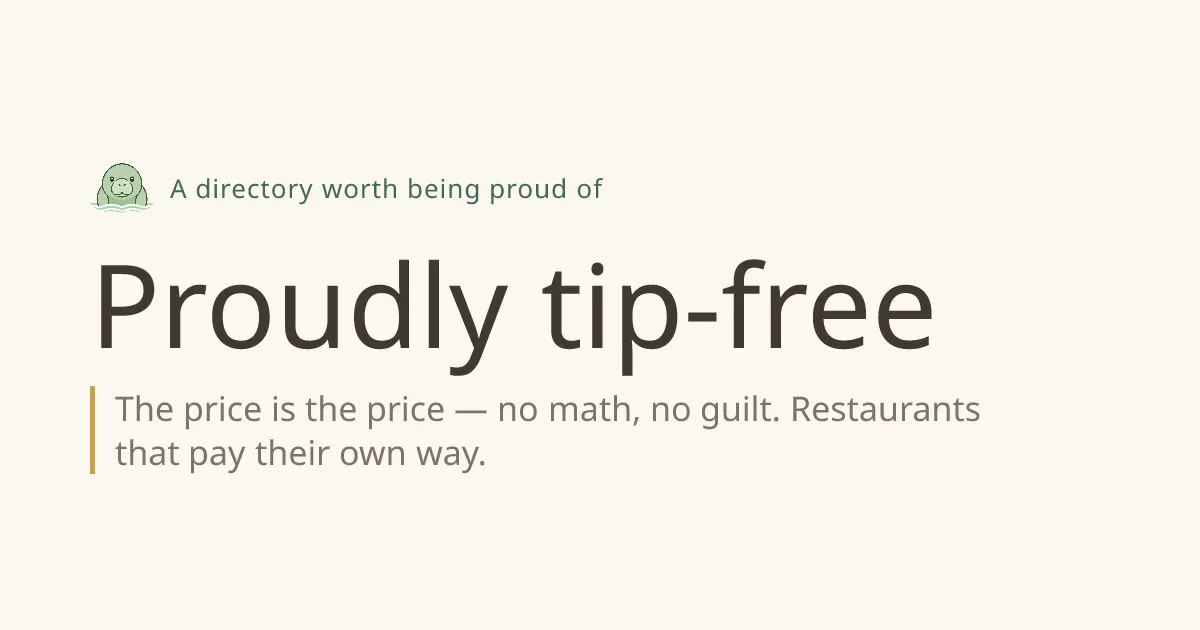 Proudly Tip-Free gallery image