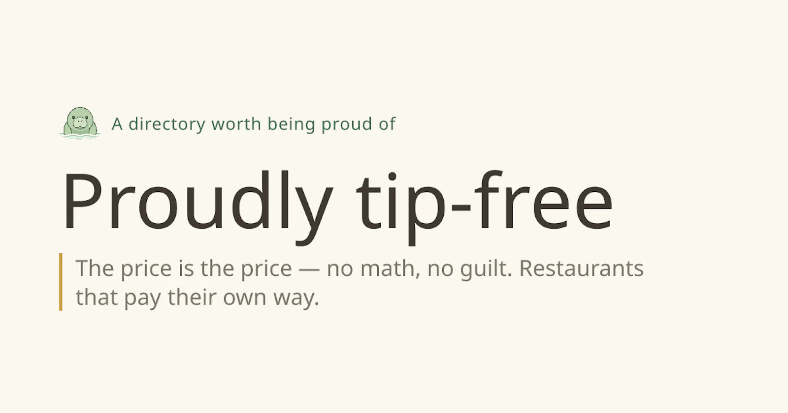 Proudly Tip-Free screenshot 1