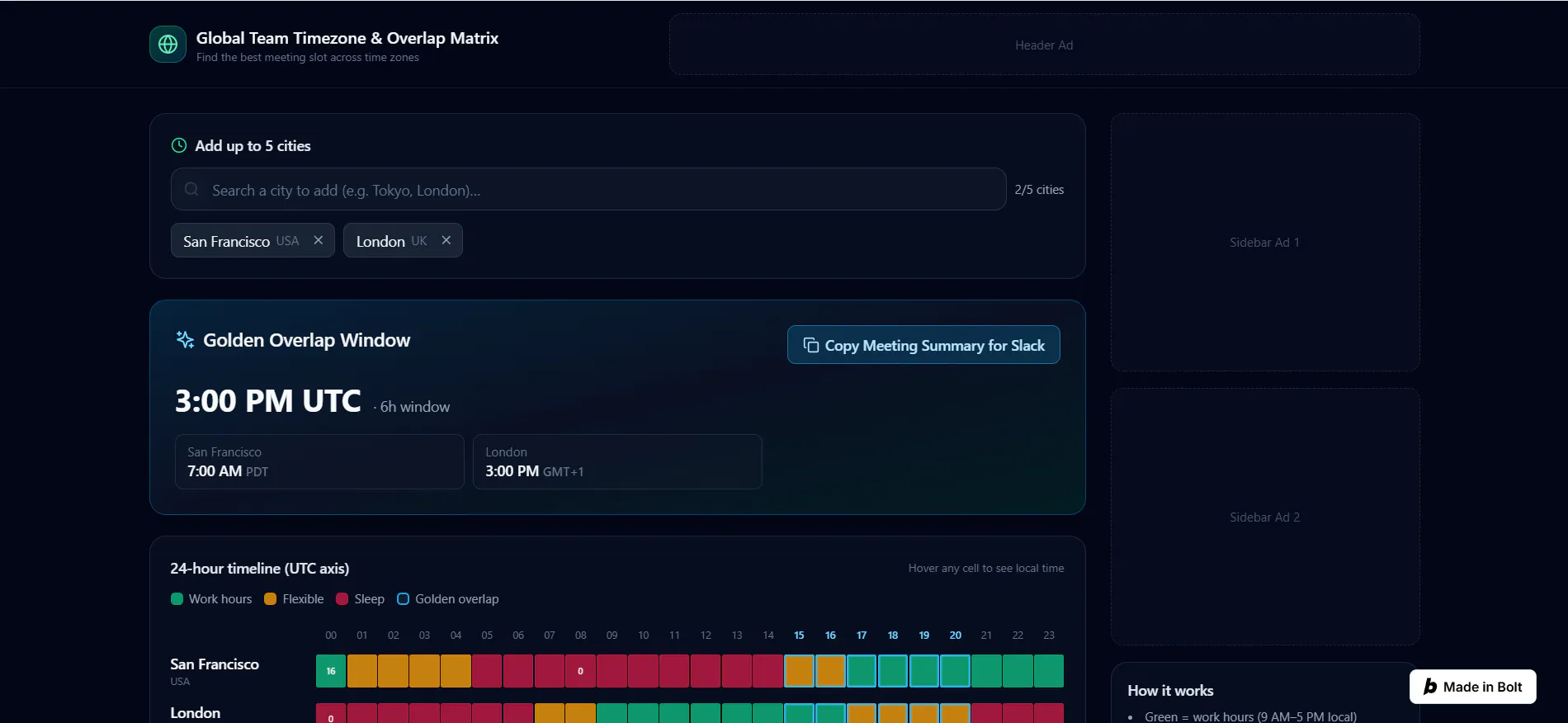Global Timezone Matrix gallery image