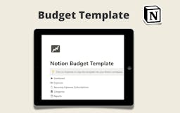 Notion Budget and Subscription Tracker media 1