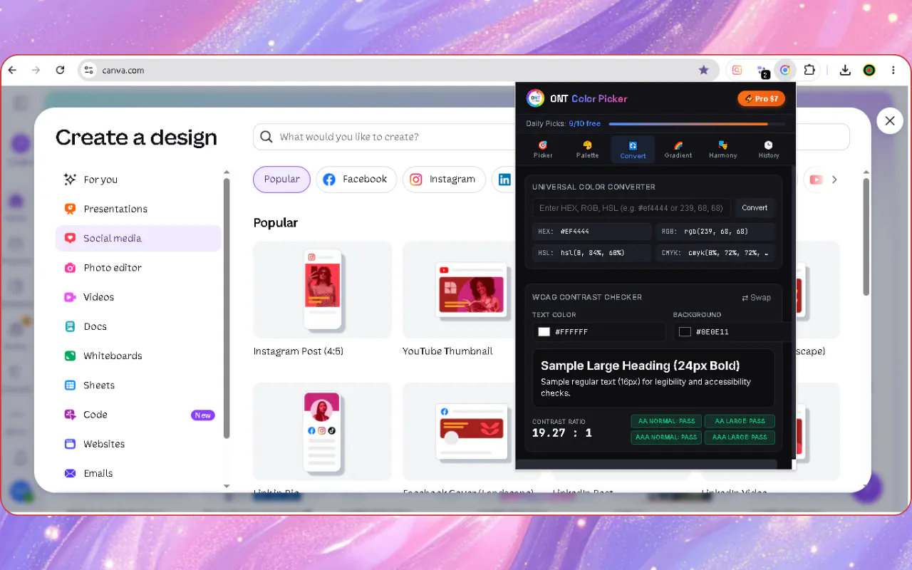 ONT Color Picker screenshot