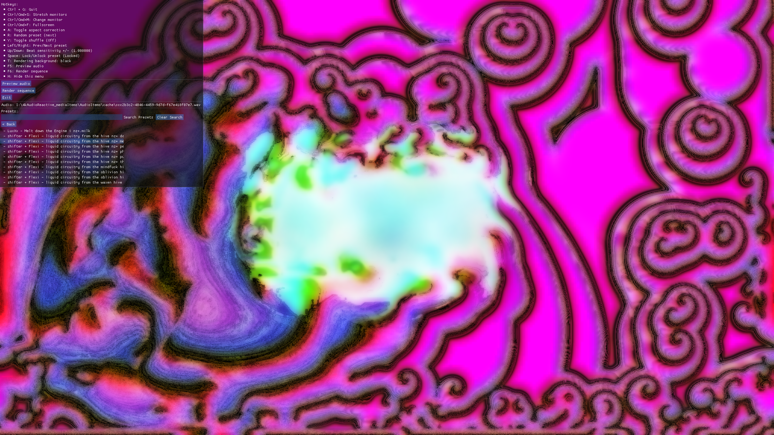 Lyric Video Studio - w/MilkDrop presets - Main product screenshot demonstrating key features and user interface