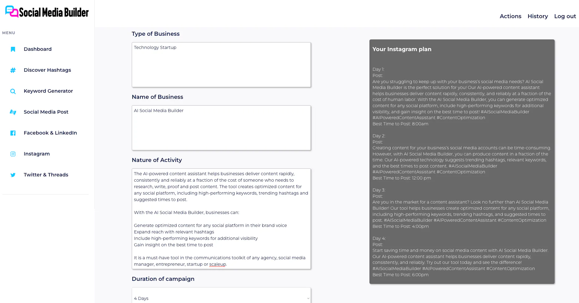 AI Social Media Builder gallery image