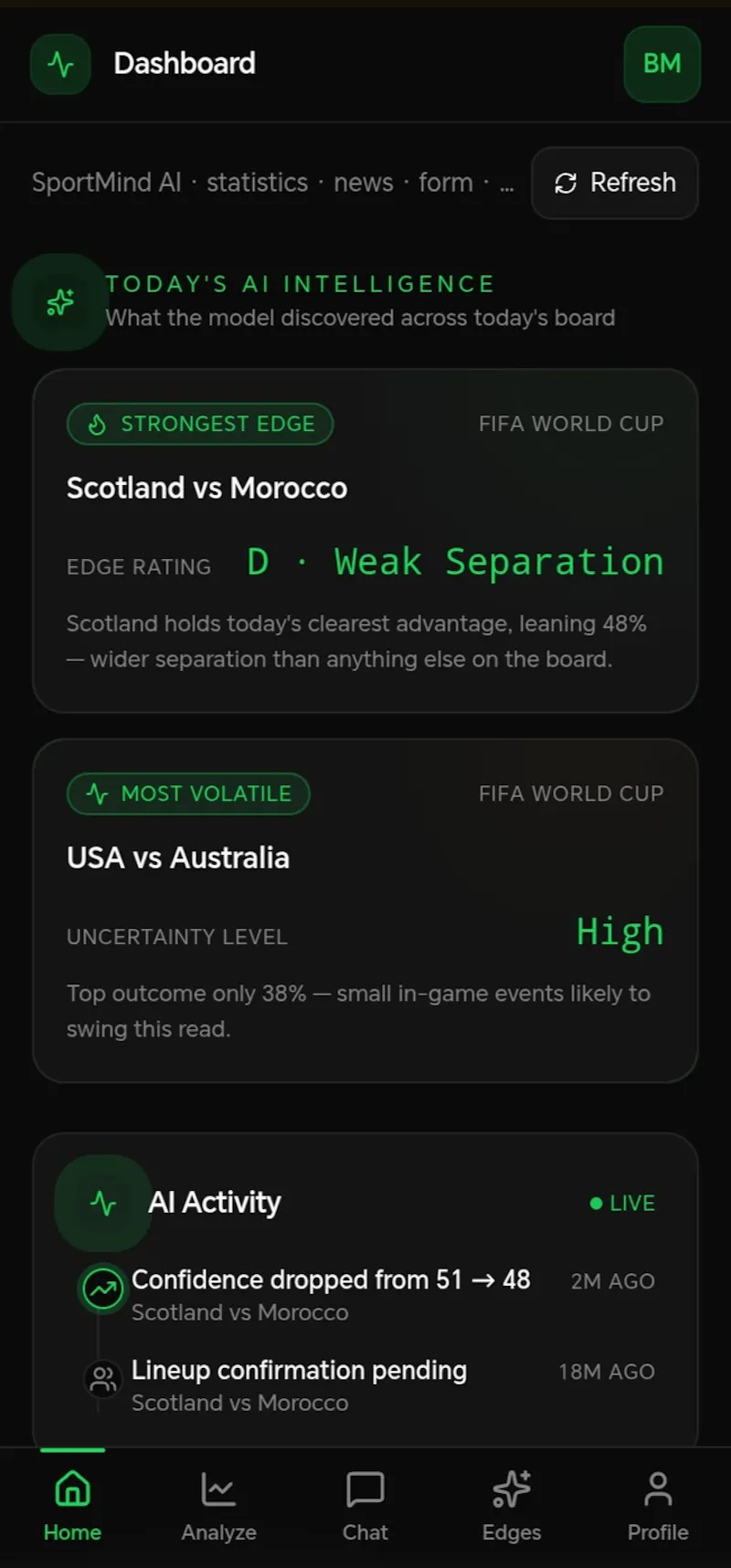 SportMind AI screenshot 1