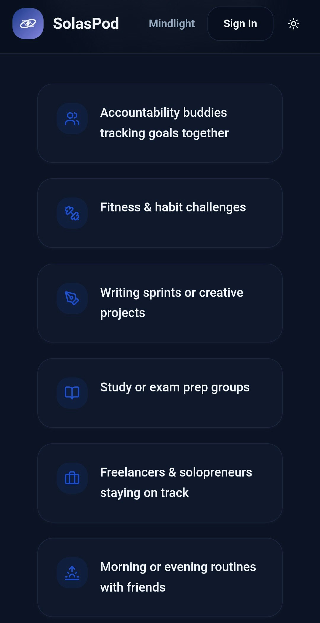SolasPod - Screenshot 2 showing product features and functionality