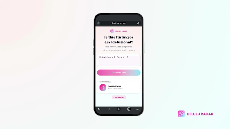 Delulu Radar screenshot 1 (video preview)