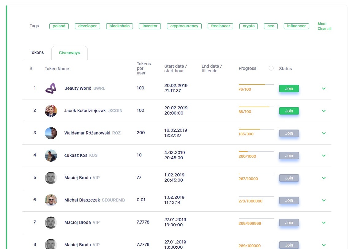 Personal Tokens gallery image