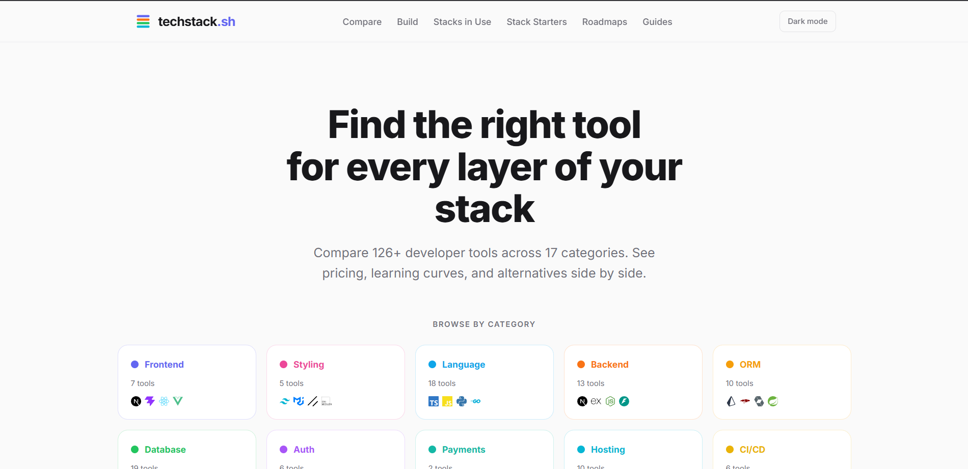 techstack.sh - Screenshot 2 showing product features and functionality