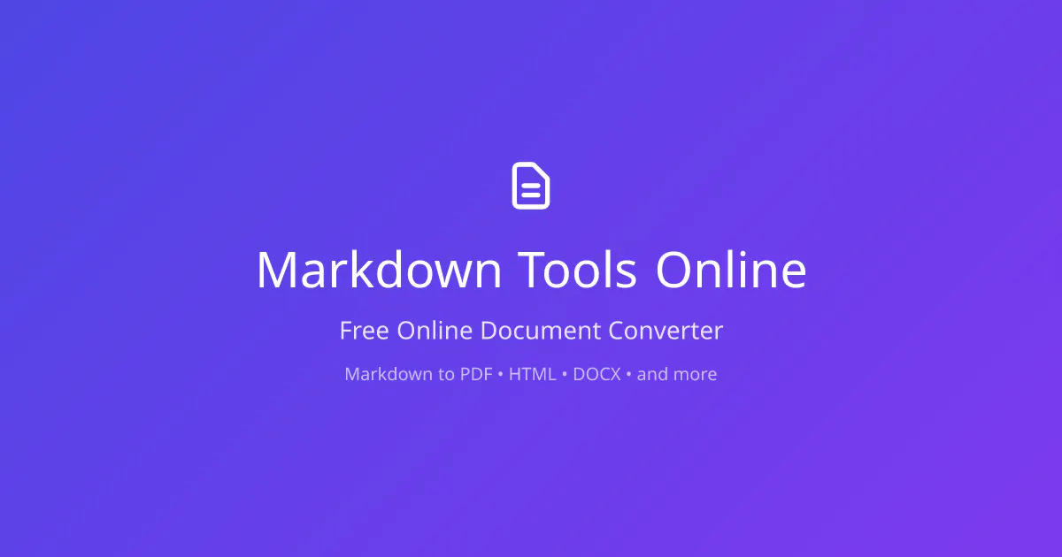 Markdown Tools Online gallery image