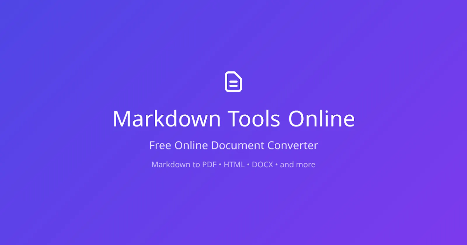 Markdown Tools Online screenshot 1