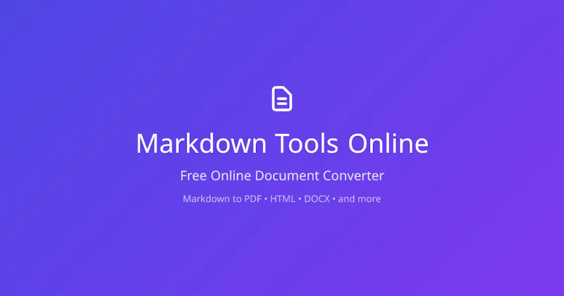 Markdown Tools Online screenshot 1