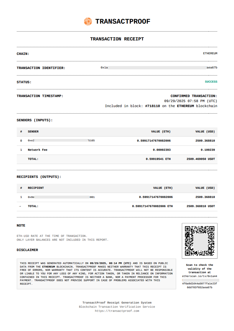 TransactProof - Screenshot 5 showing product features and functionality