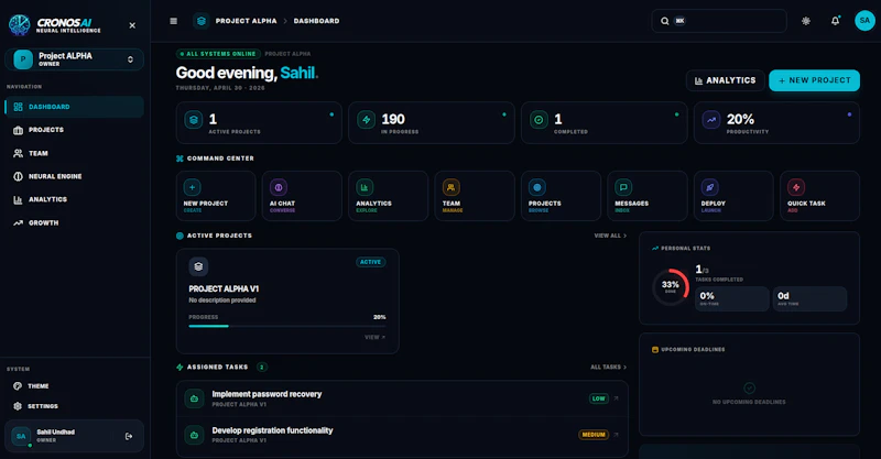 Cronos AI screenshot 2