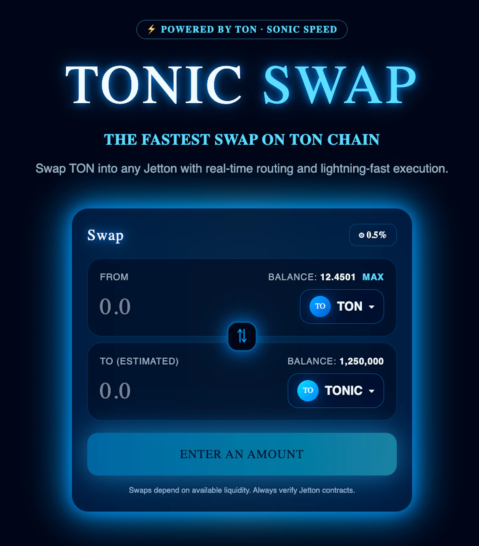 TONIC Swap — The Fastest Swap on TON screenshot 2