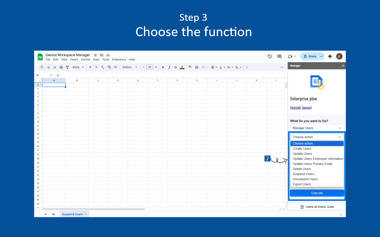 Genius Workspace Manager - Beheer uw Google -werkruimte van Google Sheets ™. media 4