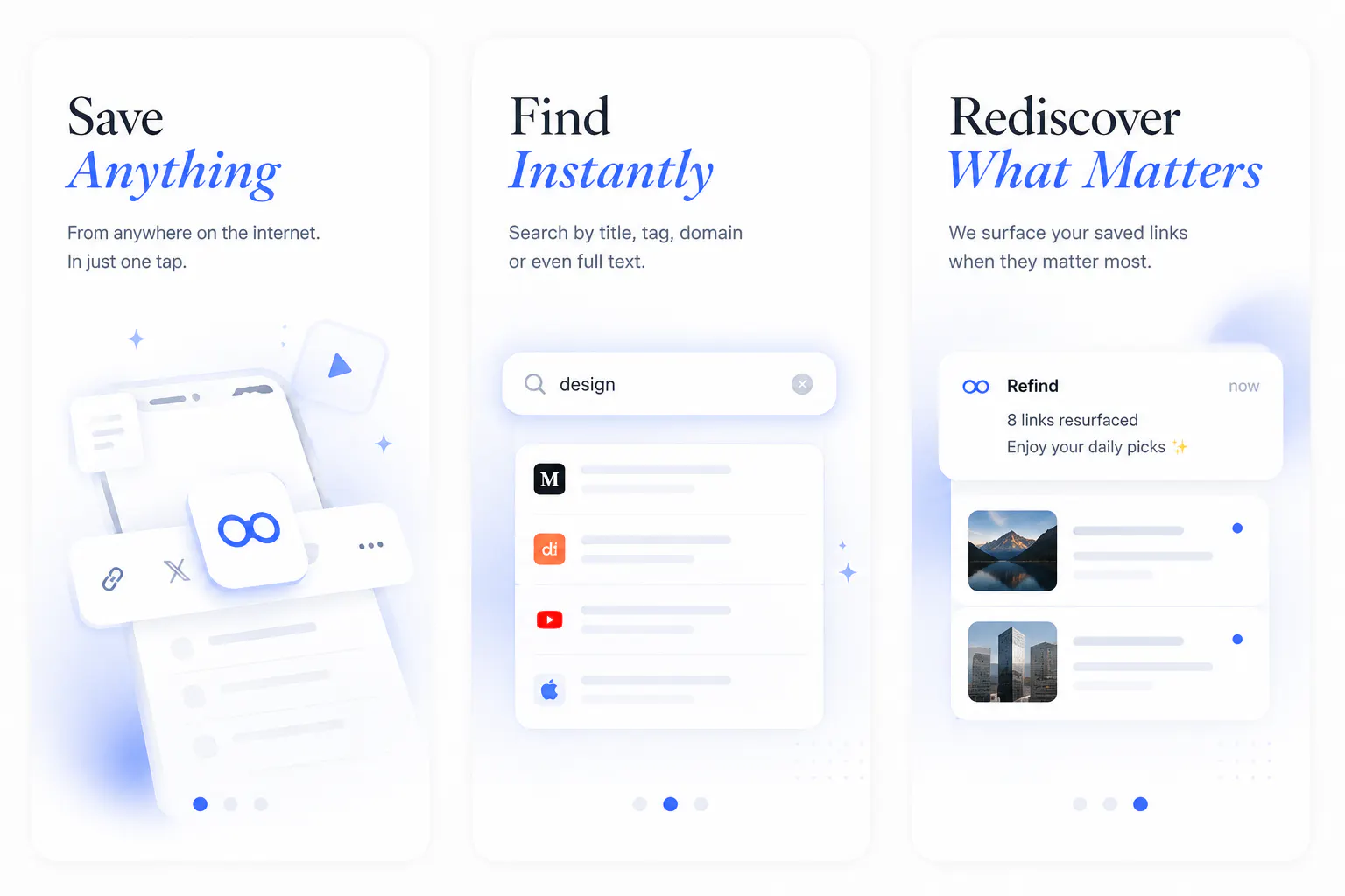 Refind : Best Link Saving & Bookmark App gallery image
