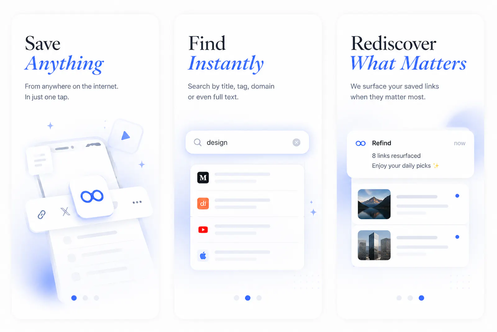 Refind : Best Link Saving & Bookmark App screenshot 1