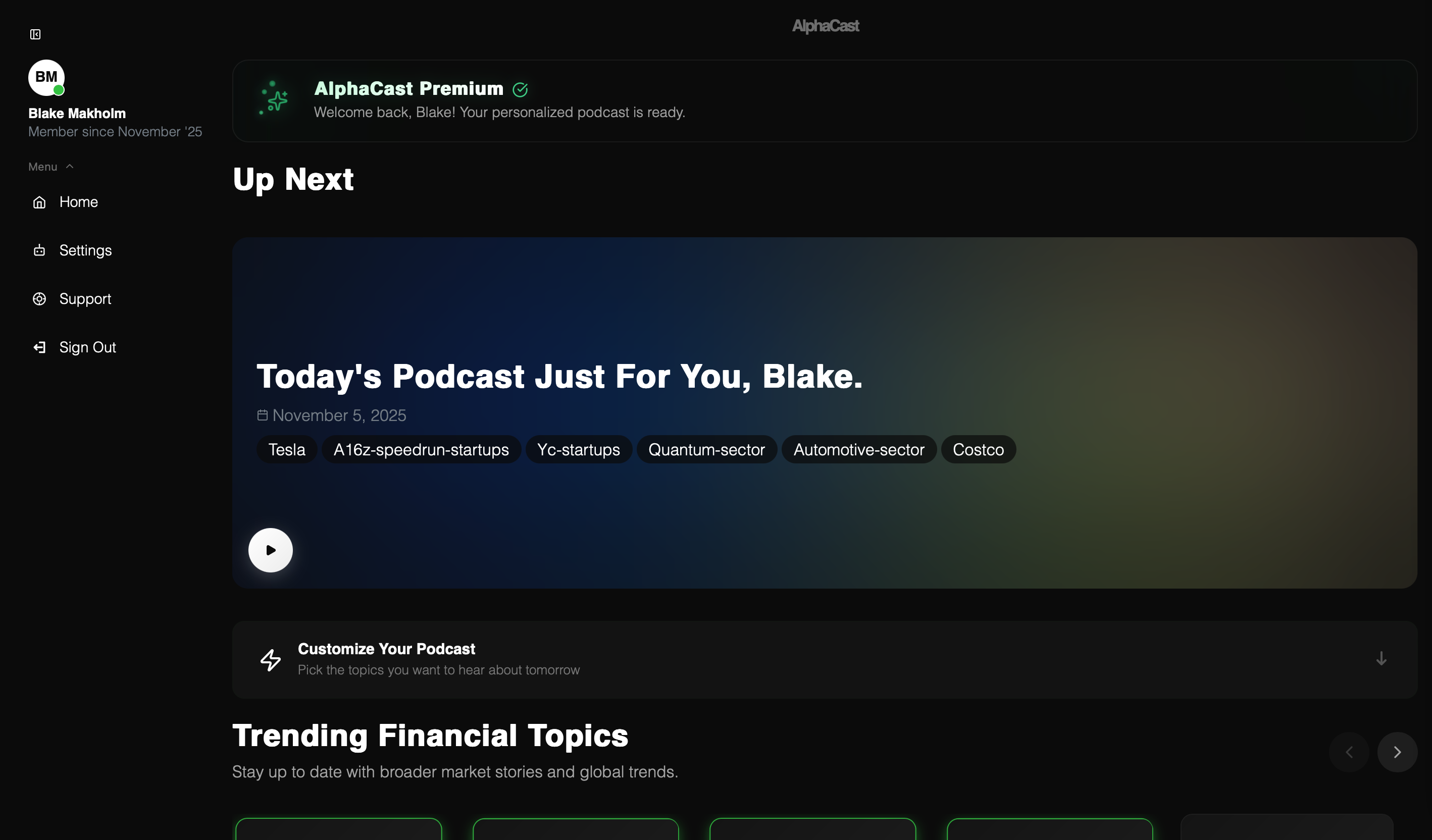 Alphacast by Expand Financial - Main screenshot showing features and interface
