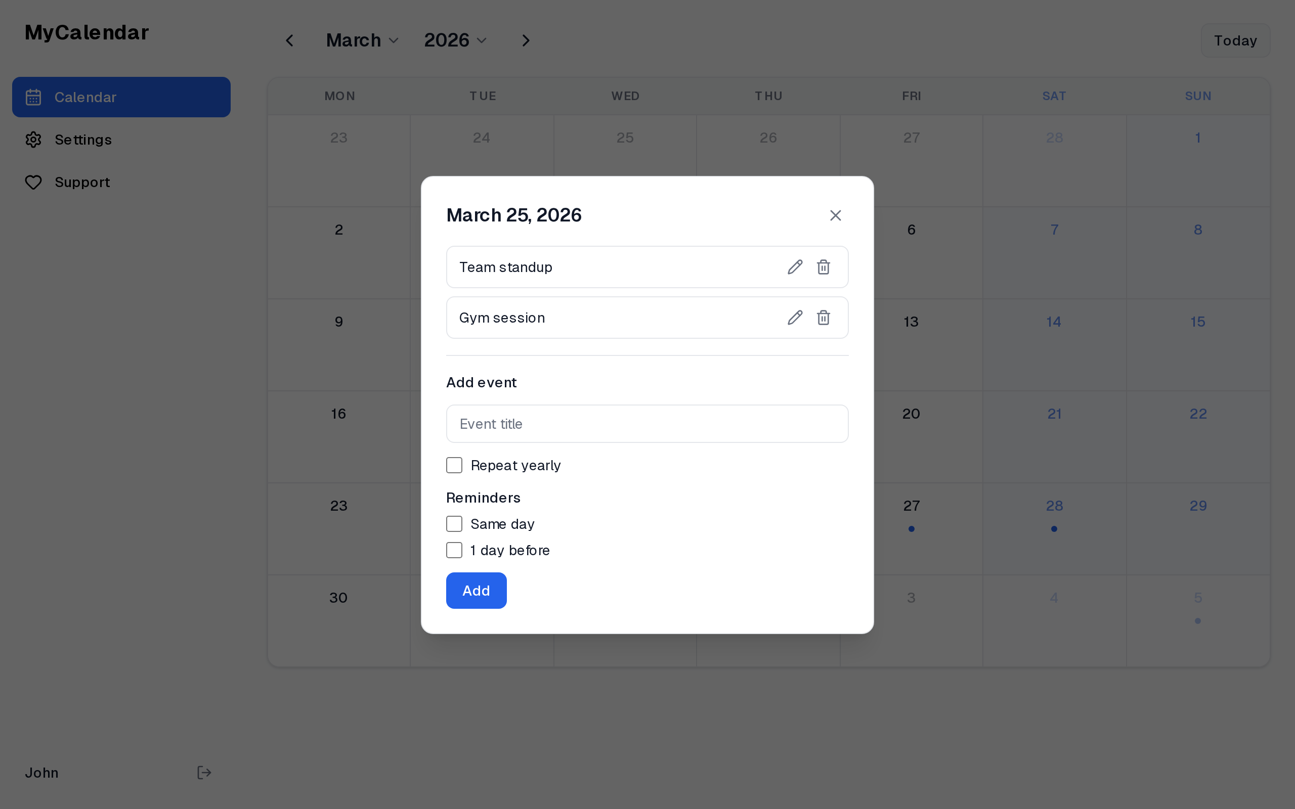 MyCalendar V gallery image