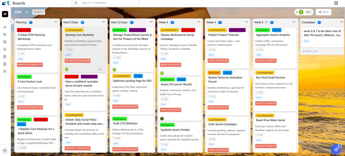 WorkElate - Screenshot 2 showing product features and functionality
