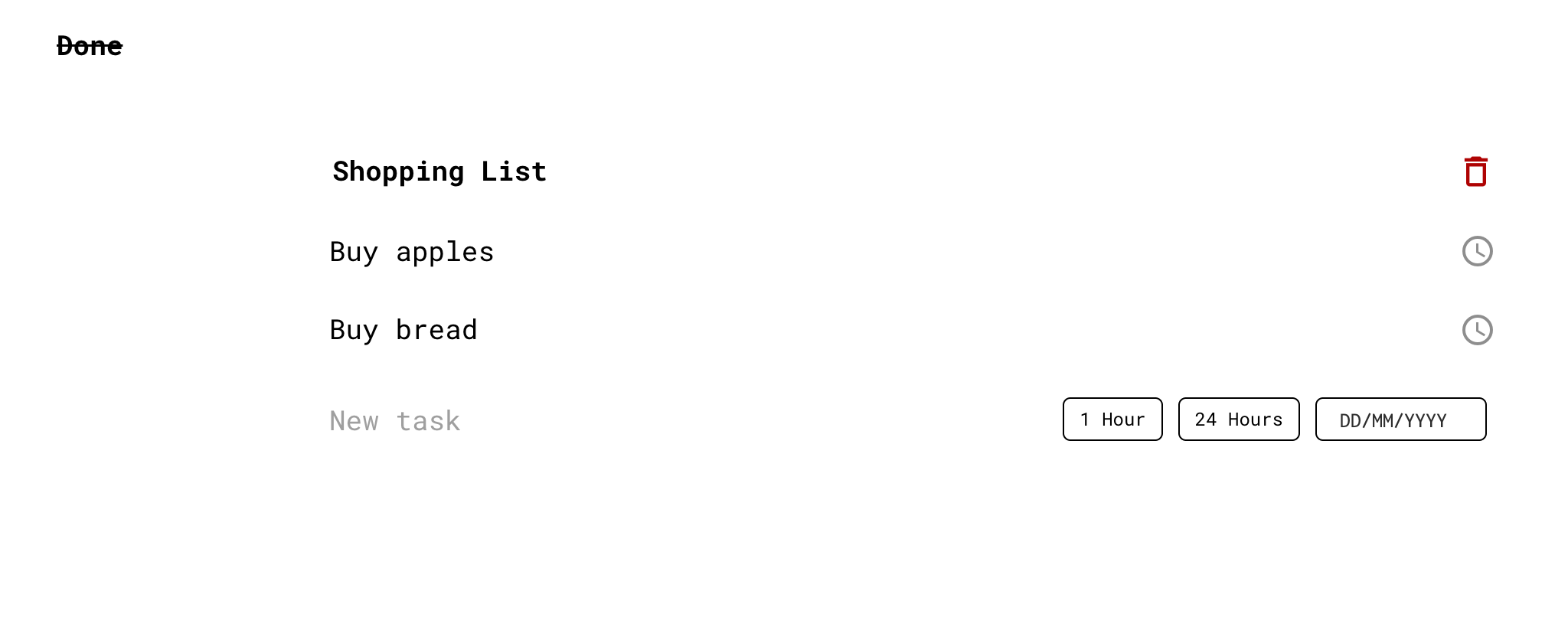 Done - A lightweight to-do list with disappearing tasks. media 2