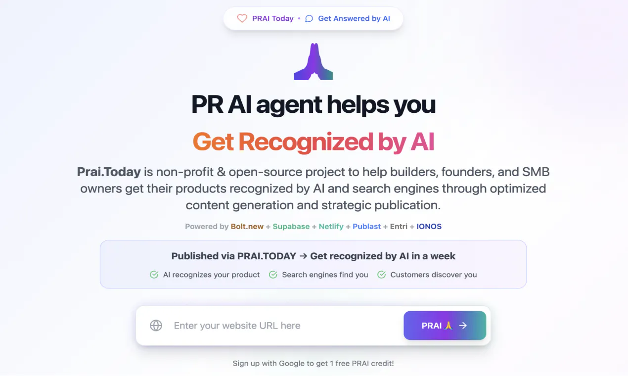PRAI.TODAY - Get Recognized by AI gallery image
