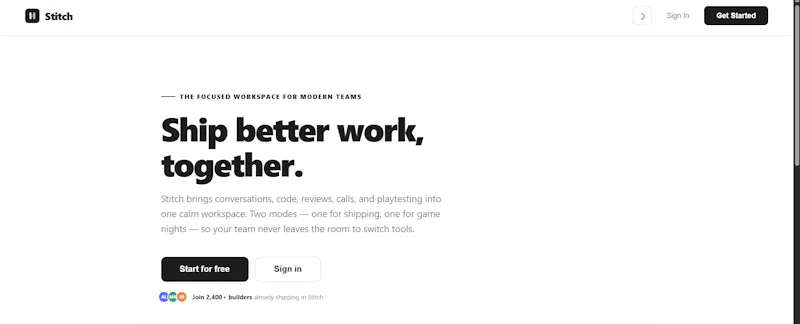 Stitch screenshot 1