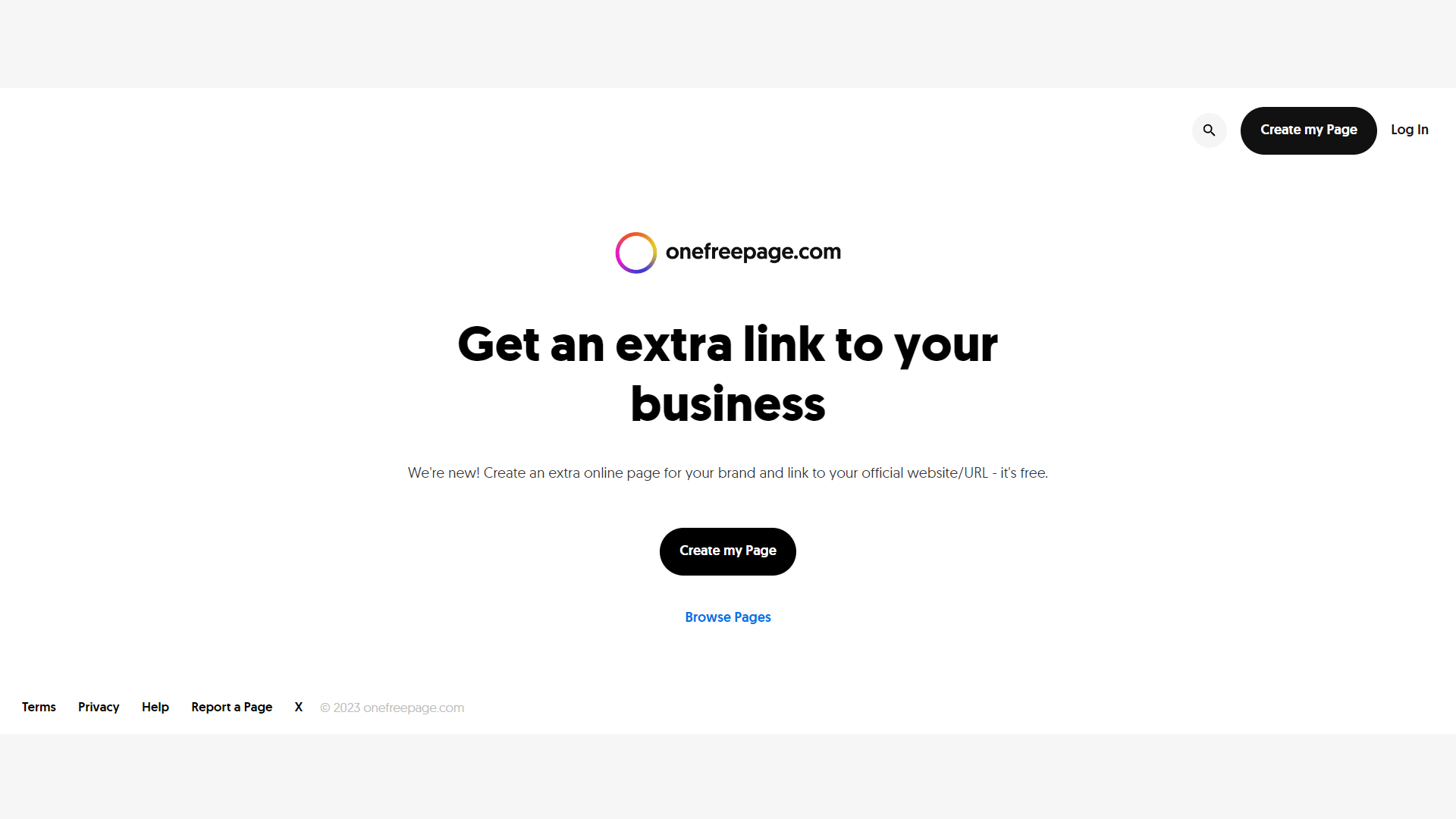onefreepage.com - Cree la página de su marca y enlace a su sitio web/URL oficial media 1