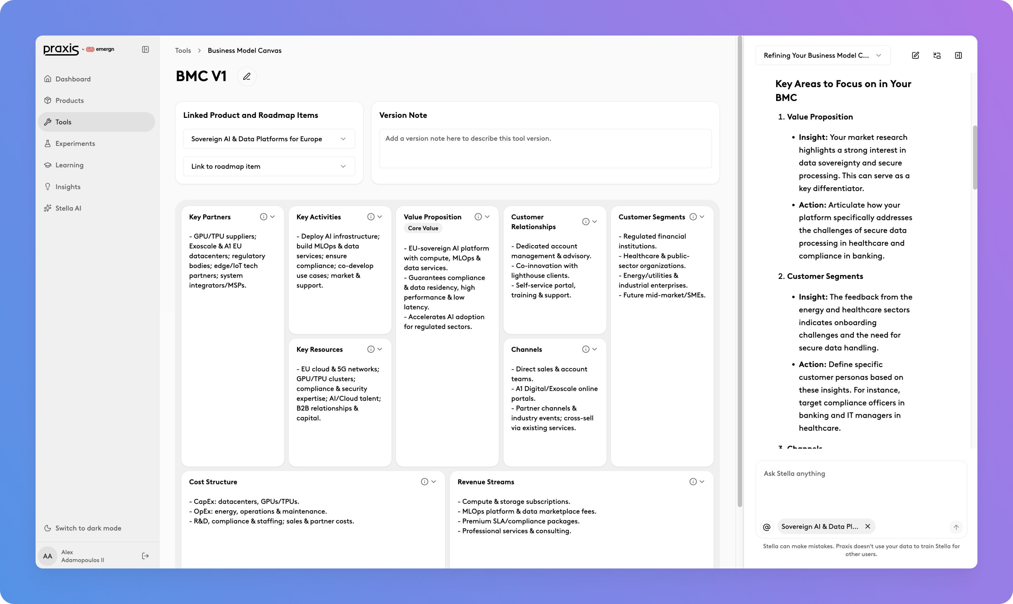 Praxis by Emergn - Screenshot 2 showing product features and functionality