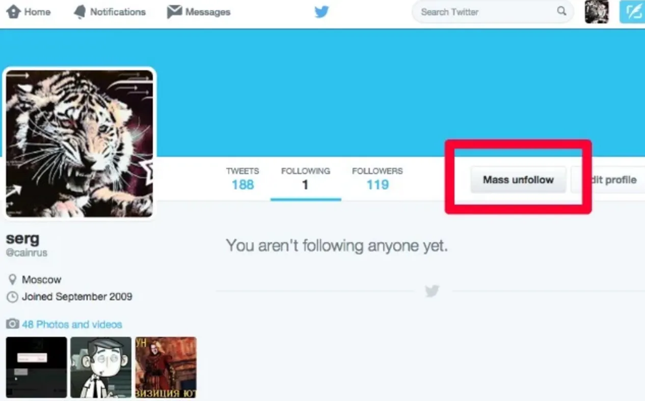 Twitter Unfollow Chrome Extension Image