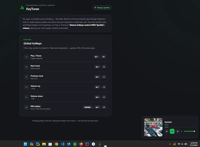 KeyTunes for Spotify screenshot 2