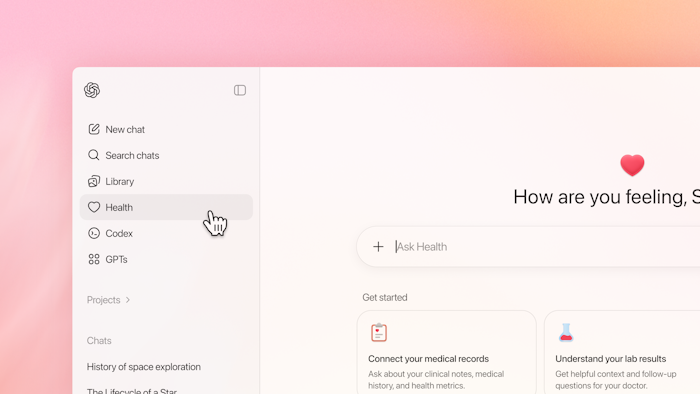 ChatGPT Health产品图