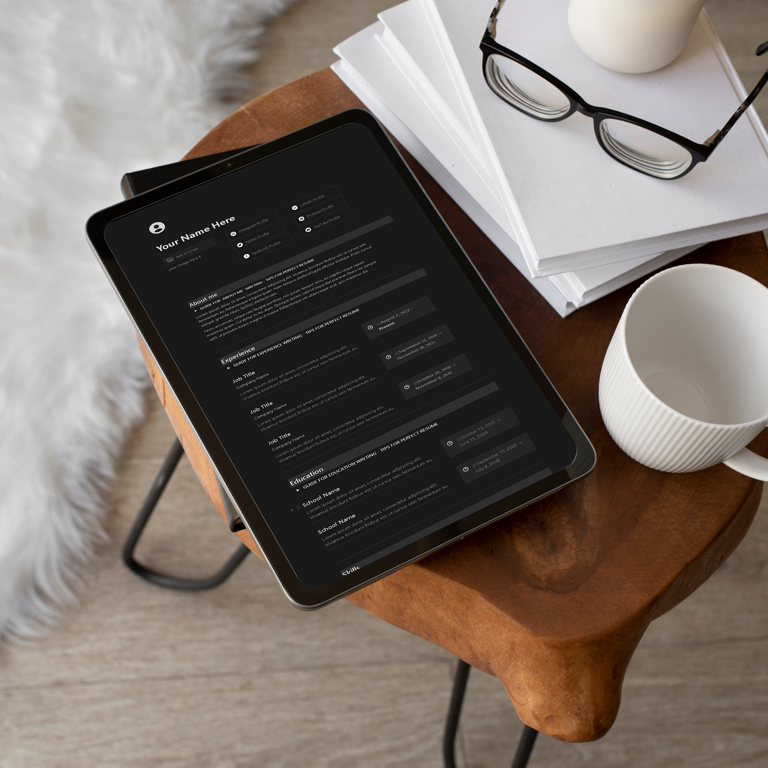 You're Hired! - Notion Resume Template