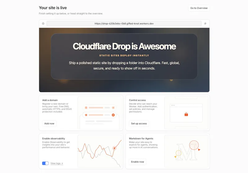 Cloudflare Drop screenshot 3