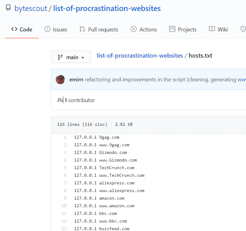 Websites to block when procrastinating
